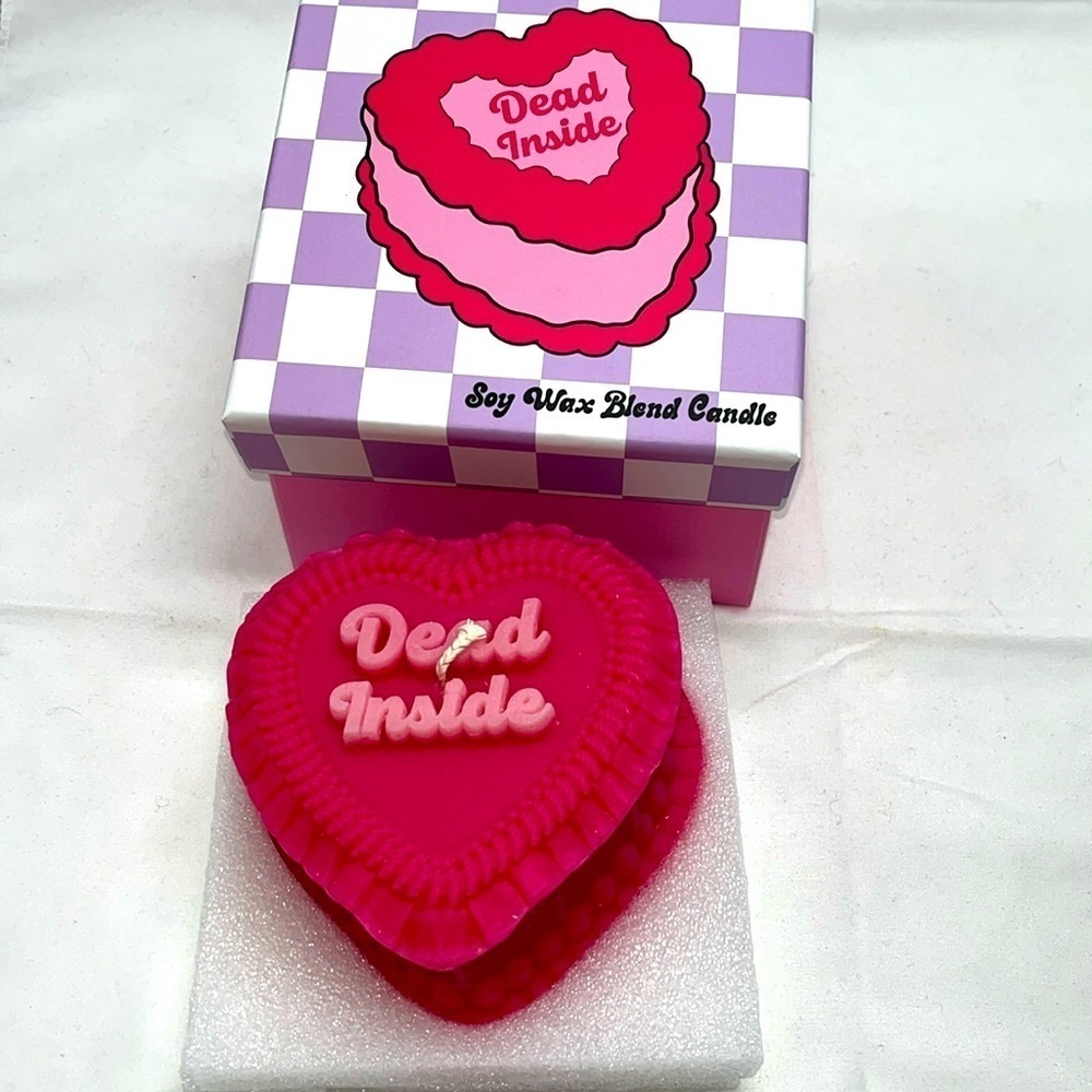 Soy Wax Blend Candle Dead Inside Heart Candle